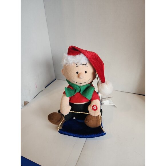 2012 Gemmy Charlie Brown Musical & Moving on Sled Toy / Peanuts Tags - Picture 1 of 5